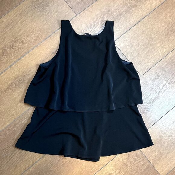 Glowe Black Ruffled Maternity Tank Size L - Picture 7 of 7